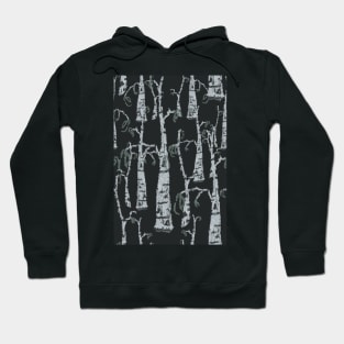 Birch Trees in the Winter Time Hoodie